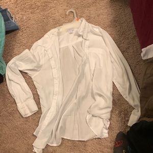Liz claiborne size L white button down